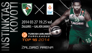 Eurolyga TOP-16 Kauno Žalgiris - Stambulo Galatasaray