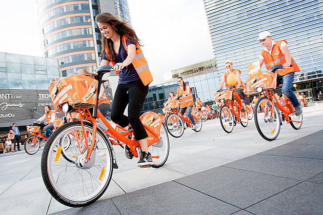 orandžiniai dviračiai ISIC