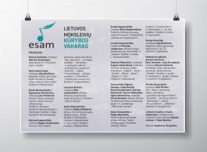 Moksleivių kūrybos vakaro ESAM programa.