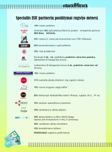 isic nuolaidos backontrack